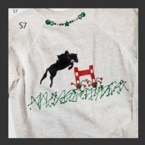 S7  Holiday themed Equestrian Sweatshirt